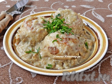 Тефтели  из индейки с подливкой