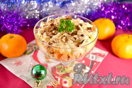 Салат с мандаринами и курицей