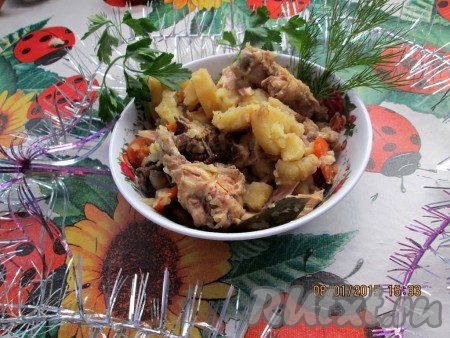 Курочка в банке, запеченная в духовом шкафу