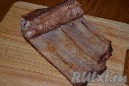 Прежде всего нам необходимо разрезать наши ребра поштучно.