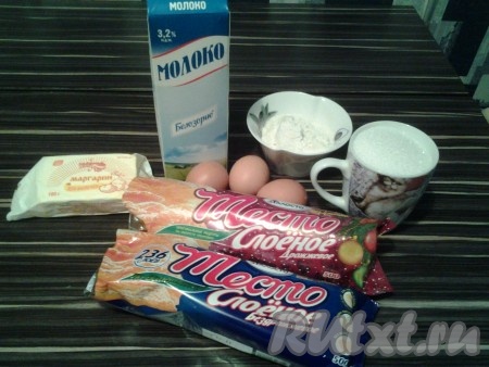 Ингредиенты для приготовления ленивого "Наполеона"