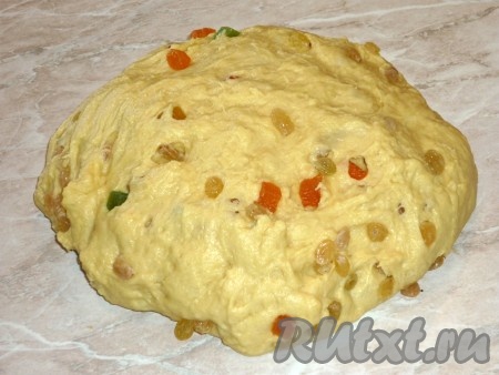 Тесто ещё раз хорошо вымешиваем и оставляем минут на 30.
