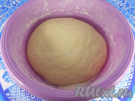 Накрыть посуду с тестом чистым полотенцем и оставить в теплом месте на 1 час.