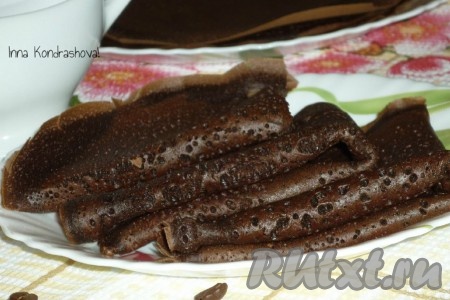 Вкусные блинчики готовы.
