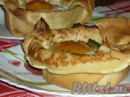 Блинные корзинки с начинкой