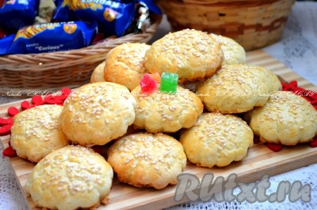 Песочное печенье со сметаной и сливочным маслом