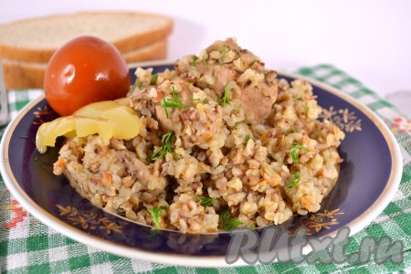 Свинина с гречкой в мультиварке 