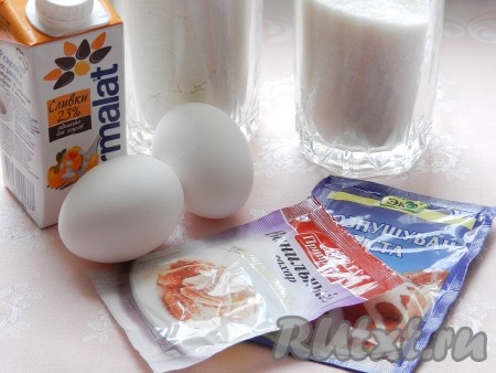 Ингредиенты для приготовления сливочных капкейков