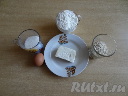 Ингредиенты для приготовления нежного овсяного печенья