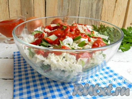 Салат из пекинской капусты и редиса