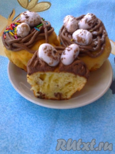 Так кексы выглядят в разрезе.
