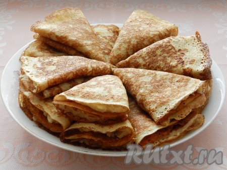 Приготовить таким образом все блины с начинкой из картошки и лука.