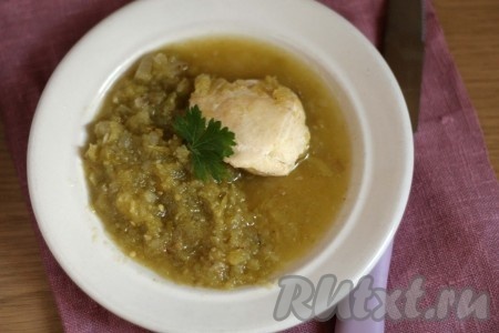 Курица с зелеными помидорами