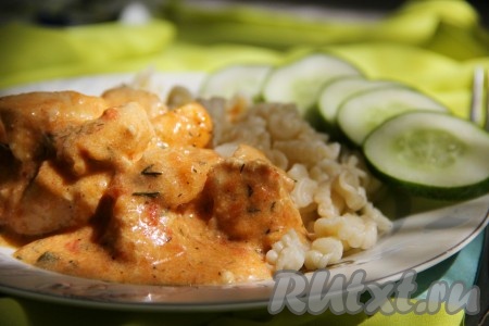 Куриное филе в вине