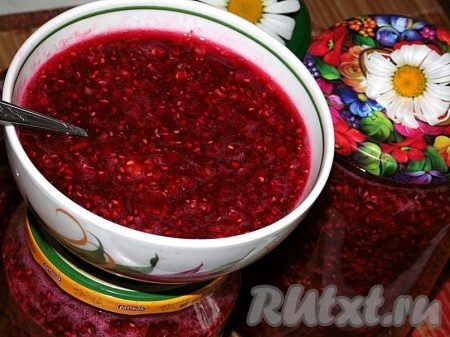 Малина, перетертая с сахаром, без варки