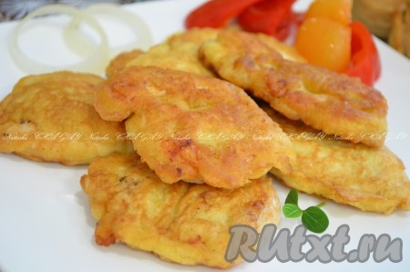 Вкусное куриное филе в пивном кляре готово. Подаем с картофельным пюре, рисом или овощным салатом. Попробуйте курицу в пивном кляре, разочароваться невозможно!
