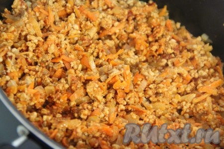 Вот такой однородный фарш должен получиться для макарон по-флотски.&nbsp;
