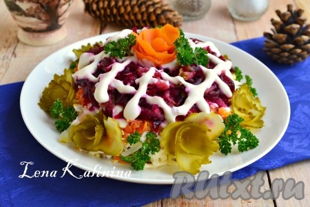 Салат из свеклы с мясом