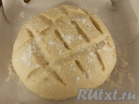 Тесто снова прикрыть пленкой и оставить в теплом месте еще на 30-40 минут.