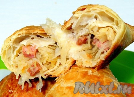 Так выглядят пирожки в разрезе.