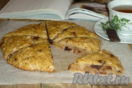 Рецепт сконов с чёрным шоколадом и клубникой
