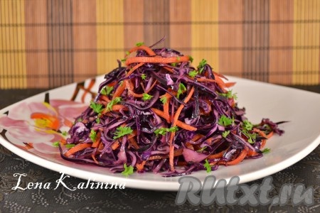 Краснокочанная капуста по-корейски