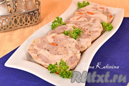 Рецепт куриного рулета с желатином