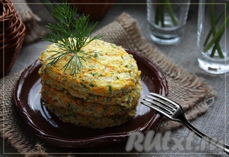 Фриттата из моркови и кабачка (диетический итальянский омлет)