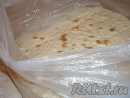 Хранить такие лепёшки лучше в полиэтиленовых пакетах, так они дольше остаются свежими.