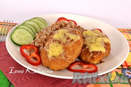 Котлеты из куриного фарша с сыром на сковороде 