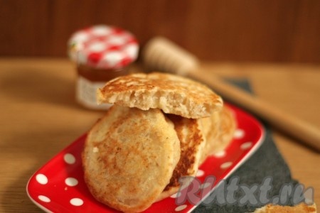 Посмотрите какие овсяные оладушки пушистые внутри!