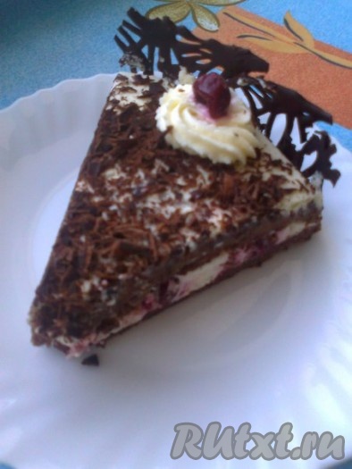 Вот так торт выглядит в разрезе.