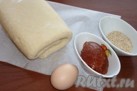 Ингредиенты для приготовления слоеных круассанов с джемом