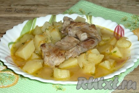 Рецепт кролика, тушеного с картошкой