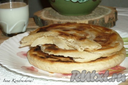  Слоёные лепёшки на сковороде