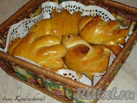 Булочки «Весенние птички»
