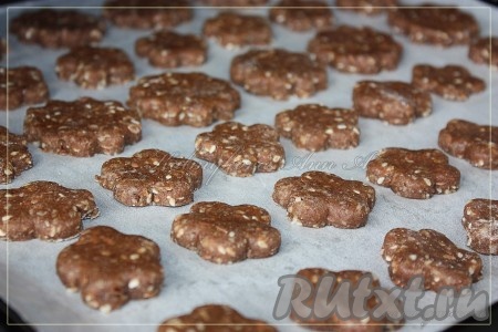 Положить на противень, застеленный пергаментом, и выпекать в разогретой духовке около 15 минут при температуре 170 градусов.
