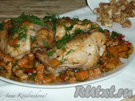 Курица с грецкими орехами 