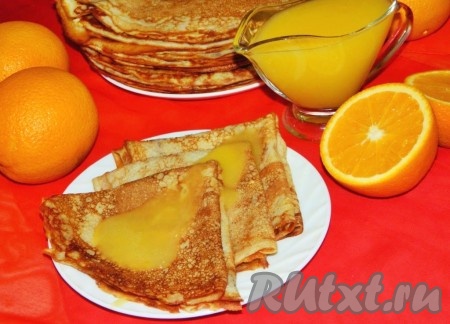 Блинчики с апельсиновым соусом