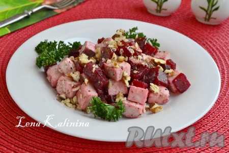 Салат из свеклы с брынзой