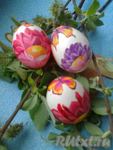 Наши нарядные пасхальные яйца готовы!!!