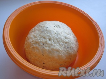 Частями вводим муку и замешиваем мягкое, не липнущее к рукам тесто. Ставим в теплое место для подхода.
